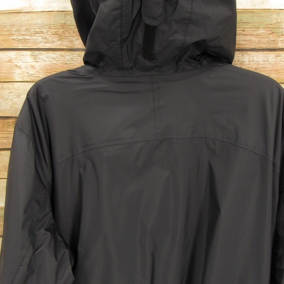 L.L. Bean Black Zipper/Velcro Hooded Windbreaker Mid-Length Men's Jacket - Picture 13 of 16